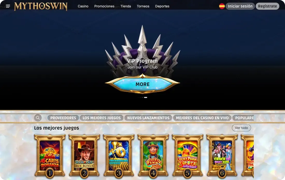 sitio web del casino mythoswin